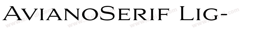 AvianoSerif Lig字体转换